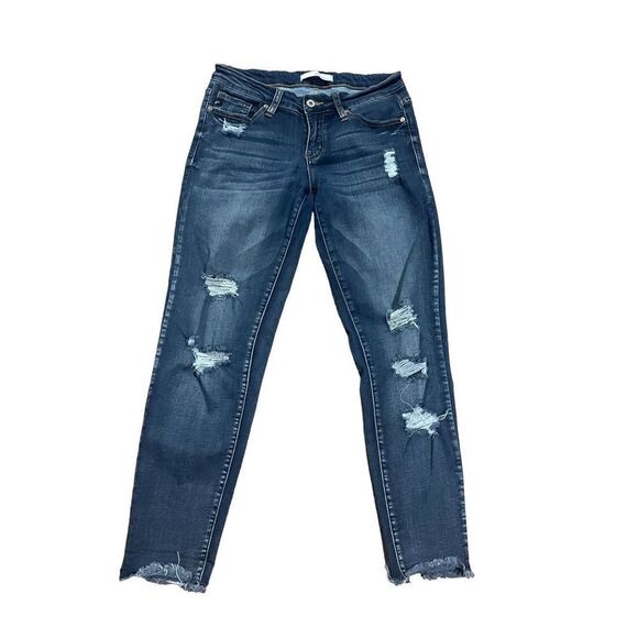 KanCan Estilo ankle skinny mid rise distressed jeans size 27 - Picture 1 of 11